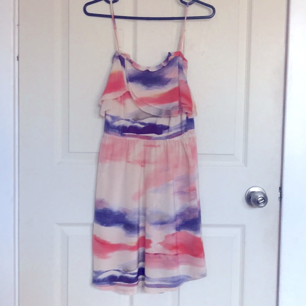 Aritzia Wilfred silk Emmanual tie dye dress XSmall